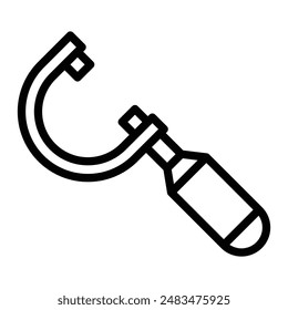 Screw Gauge Vector Line Icon Design
