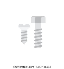 screw glyph flat vector icon