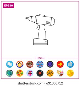 Screw Gun Icon