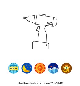 Screw Gun Icon