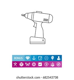 Screw Gun Icon