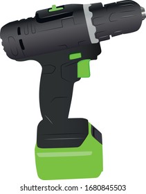 ilustración vectorial realista de pistola de tornillo 