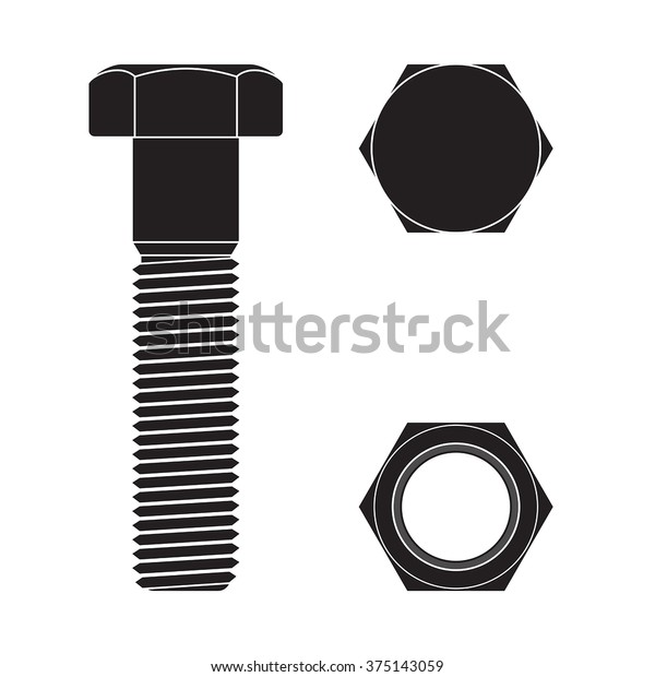 Screw Head Nut Bolt Vector Illustration Stock Vector (Royalty Free ...