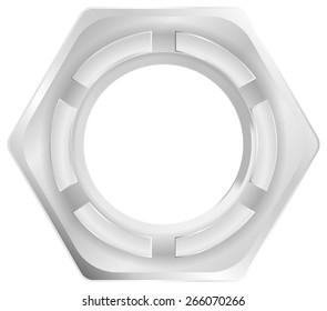 Screw head. Vector illustration isolated on white background