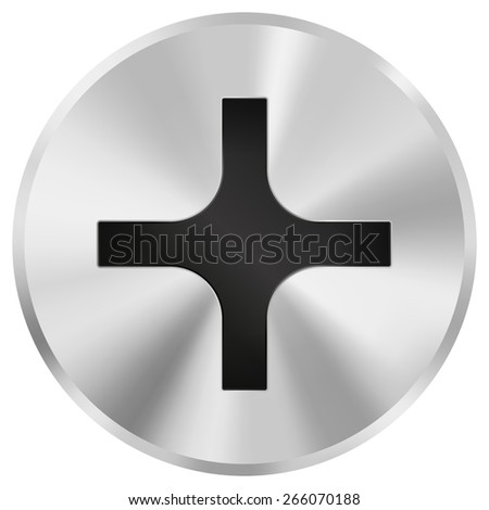 Screw head. Vector illustration isolated on white background
