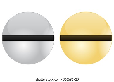 Screw heads. Vector illustration isolated on white background