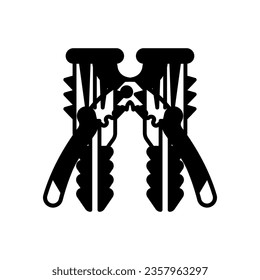 Schraubenhalter Symbol in Vektorgrafik. Logotyp