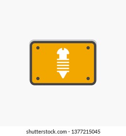 screw icon. architecture sign