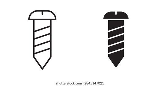 Screw icon black vector illustration..