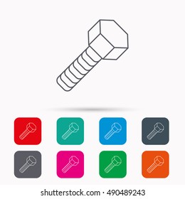Screw icon. Bolt sign.