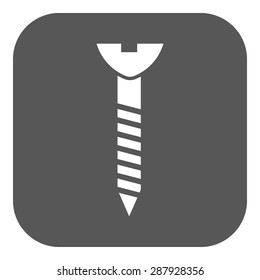 The Screw icon. Bolt symbol. Flat Vector illustration. Button