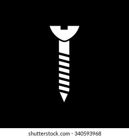 The Screw icon. Bolt symbol. Flat Vector illustration
