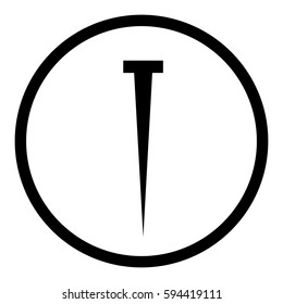 Screw icon in circle on white background