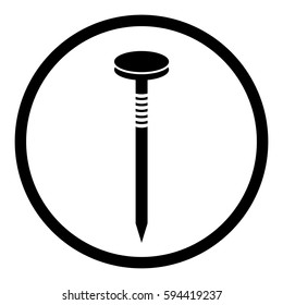 Screw icon in circle on white background
