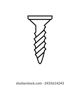 Screw Icon. Constructions Element Symbol  - Vector.