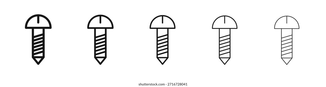 Diseño del icono del tornillo, logotipo, App, UI. Ilustración vectorial, EPS