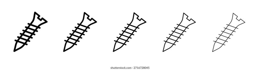 Diseño del icono del tornillo, logotipo, App, UI. Ilustración vectorial, EPS