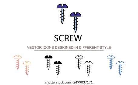 Screw icon design with white background stock illustration