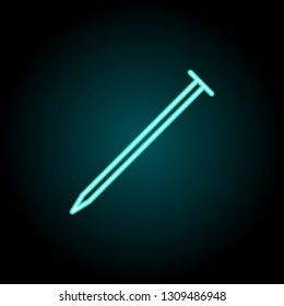 screw icon. Elements of construction in neon style icons. Simple icon for websites, web design, mobile app, info graphics