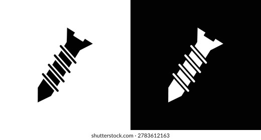 Screw icon. filled flat sign concept and web design