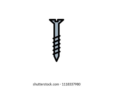 Screw icon, filled line icon