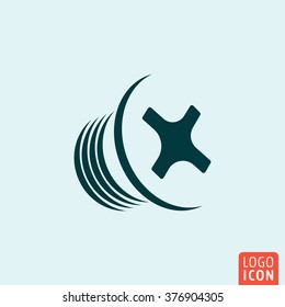 Screw icon. Fixing material icon isolated minimal design. Vector illustration.