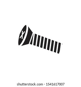 screw icon flat black vector