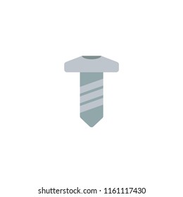Screw icon flat element. Vector illustration of screw icon flat isolated on clean background for your web mobile app logo design.