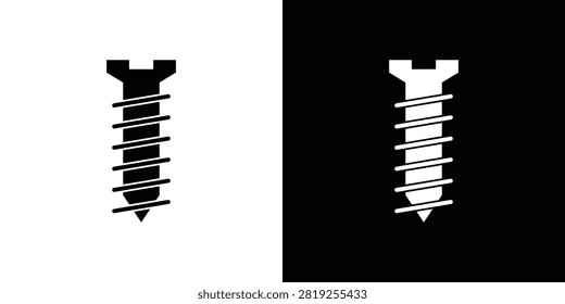 Screw icon flat illustration set.