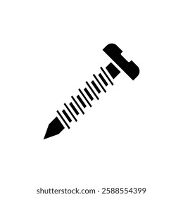 Screw icon Flat vector set outline