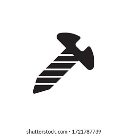 vector de diseño de glifos de tornillo. aislado sobre fondo blanco