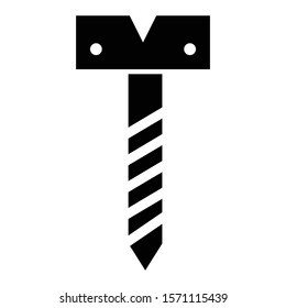 screw icon glyph vector design