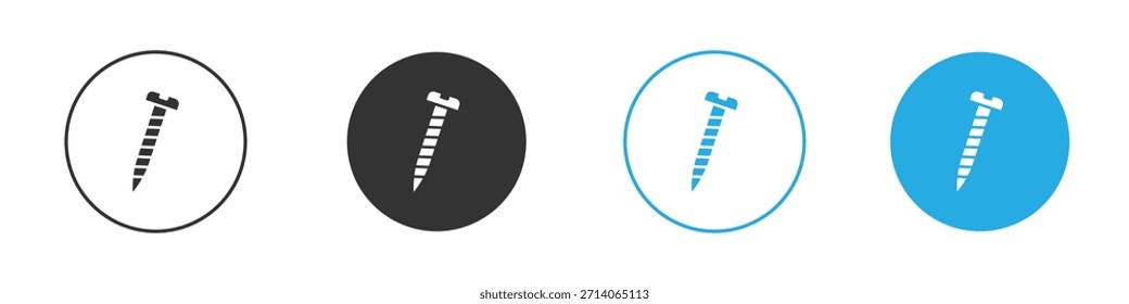 Icono de tornillo. Plantilla de diseño de iconos gráficos
