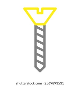 Screw icon illustration. Concept of construction, repair, and maintenance.