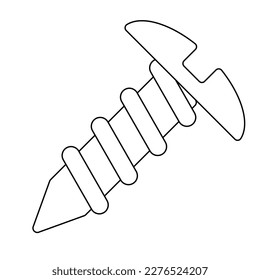 Screw icon illustration,vector tool sign symbol