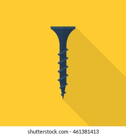 Screw icon isolated in flat style, vector illustration.