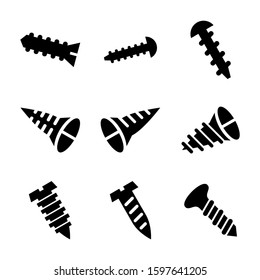 screw icon isolated sign symbol vector illustration - Collection of high quality black style vector icons
