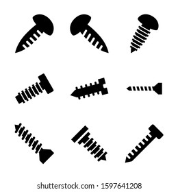 screw icon isolated sign symbol vector illustration - Collection of high quality black style vector icons
