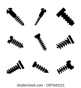 screw icon isolated sign symbol vector illustration - Collection of high quality black style vector icons
