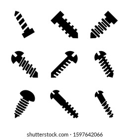 screw icon isolated sign symbol vector illustration - Collection of high quality black style vector icons

