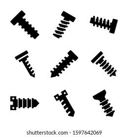 screw icon isolated sign symbol vector illustration - Collection of high quality black style vector icons
