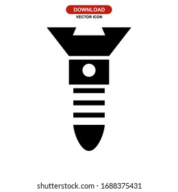 screw icon or logo isolated sign symbol vector illustration - high quality black style vector icons

