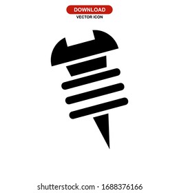 Schraubensymbol oder Logo einzeln auf Zeichen, Vektorgrafik - hochwertige Vektorsymbole mit schwarzem Hintergrund

