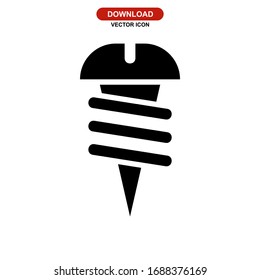 screw icon or logo isolated sign symbol vector illustration - high quality black style vector icons
