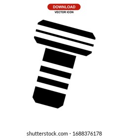 screw icon or logo isolated sign symbol vector illustration - high quality black style vector icons
