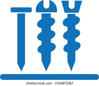 icono de tornillo. Icono de perno de tuerca