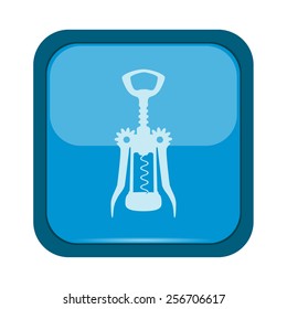 Screw icon on a blue button