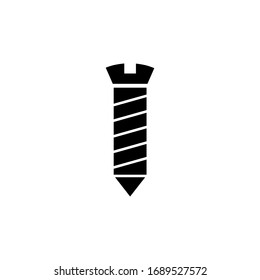 icono de tornillo en un fondo blanco. Pasos 10
