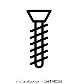 Schraubensymbol auf weißem Hintergrund