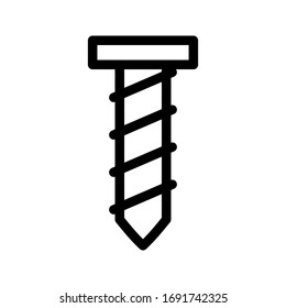icono de tornillo en un fondo blanco